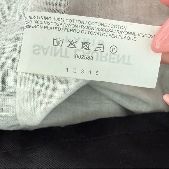 SAINT LAURENT Calfskin Crocodile Embossed Medium Moujik Top Handle Authentic - Picture 16 of 16